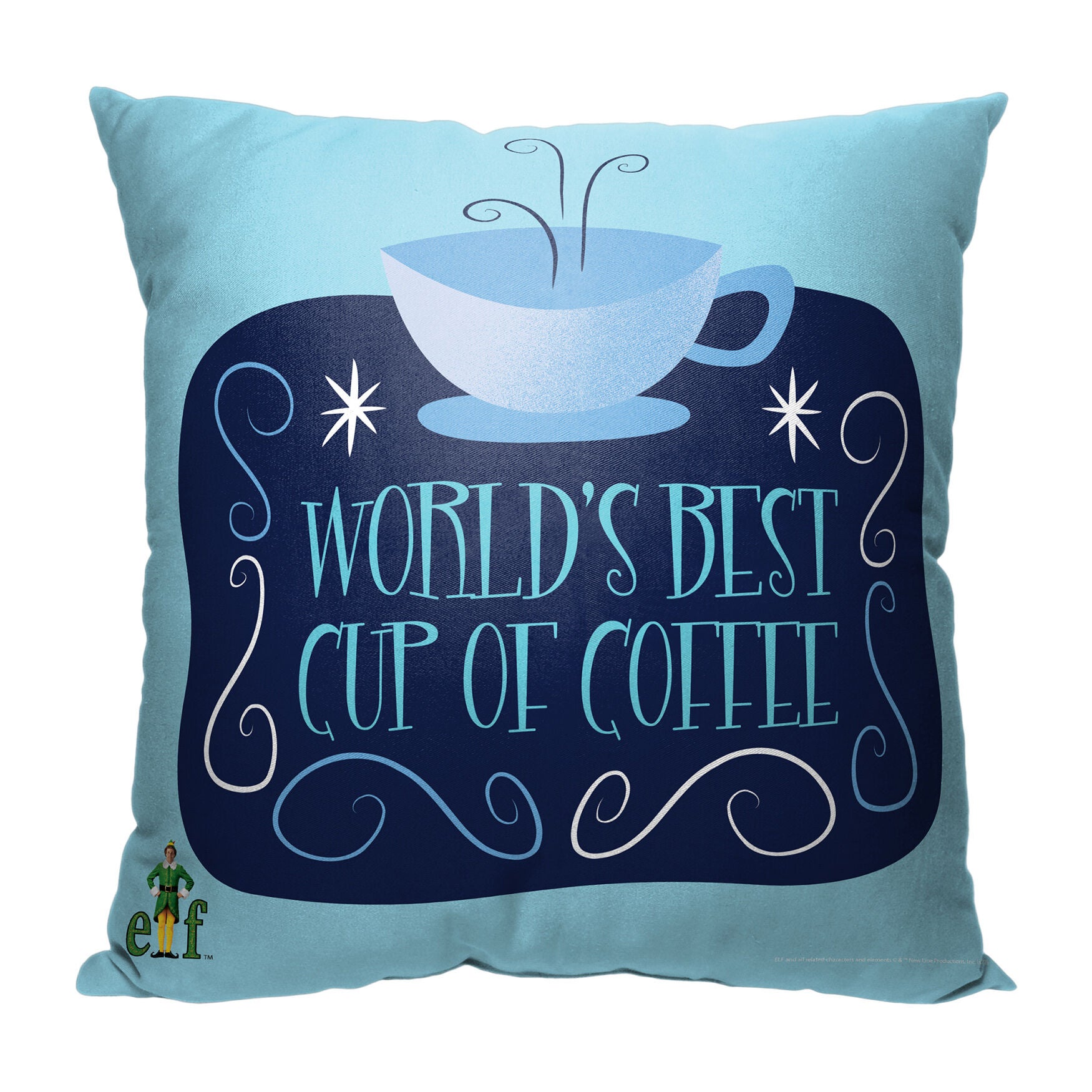 "WB Elf Coffee Printed Throw Pillow 18x18 Cozy", O Catherines