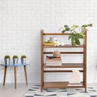 3-Shelf Folding Stackable Bookcase 27.5" Wide - Chestnut, , alternate image number null