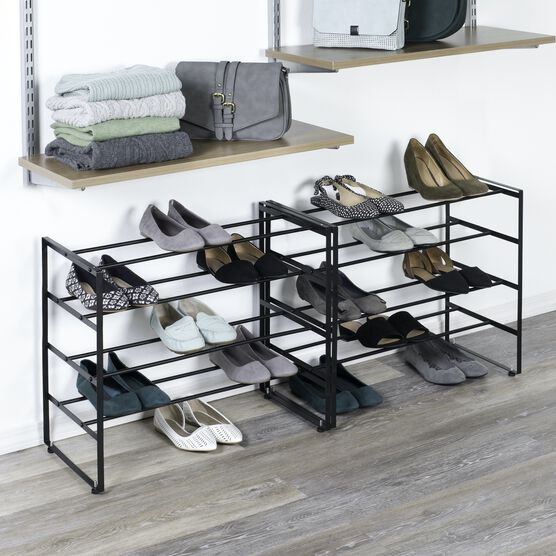 4 Tier Stackable Shelf Shoe Rack, , alternate image number null