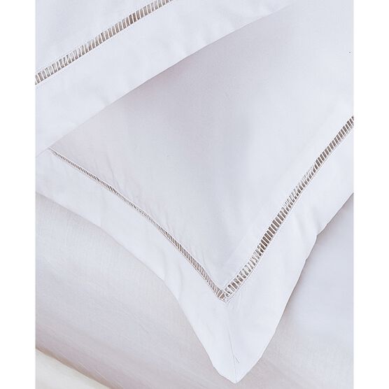 Luxury Hotel Hemstitch White 14" Drop Bed Skirt, , on-hover image number null