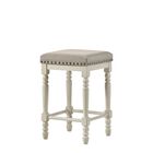 Counter Height Stool Dining, TAN FABRIC WHITE, hi-res image number null
