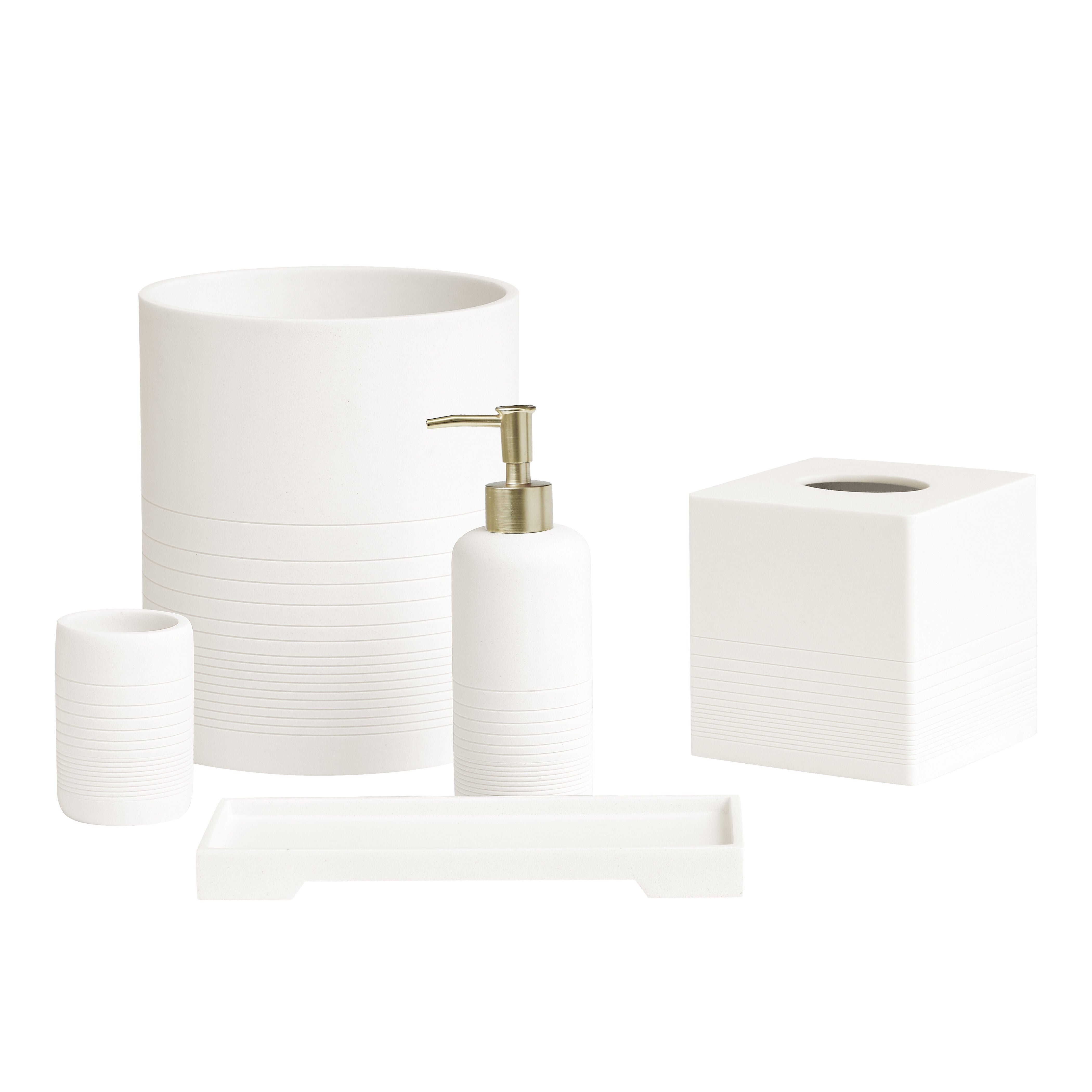 REVERIE BATH ACCESSORIES TRAY, WHITE, alternate image number 2