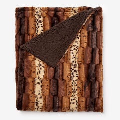 Faux Fur Animal Print Throw