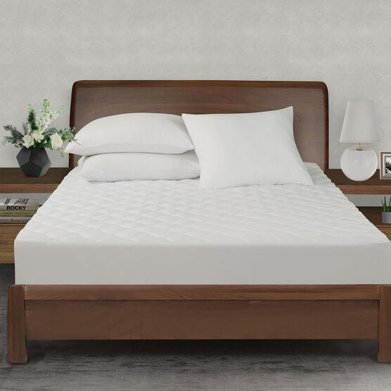 All-In-One Circular Flow Breathable & Cooling Fitted Mattress Pad, Twin, WHITE, hi-res image number null