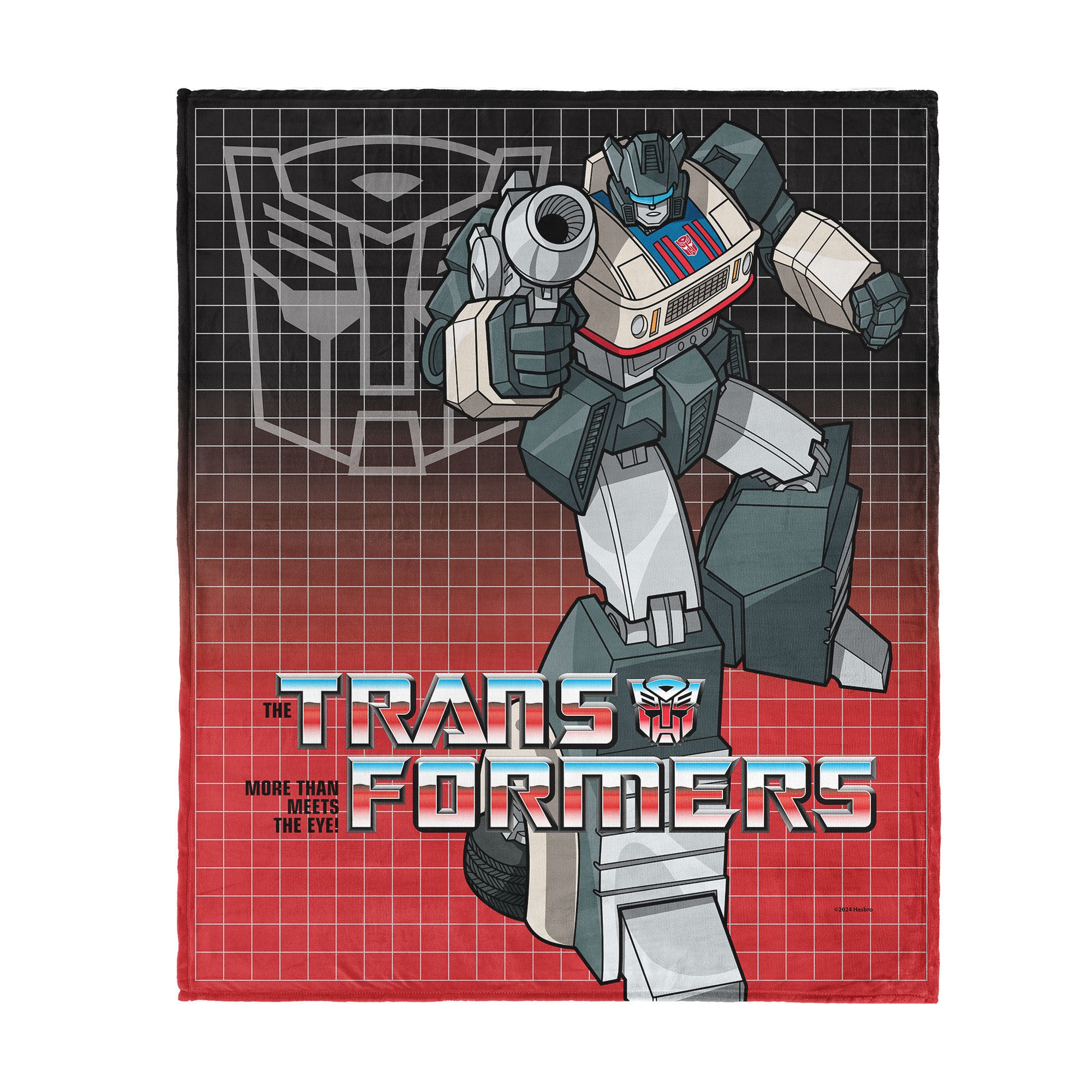 Hasbro Transformers G1 Grid Jazz Silk Touch Throw Blanket 40X50 Inches, RED, hi-res image number 0