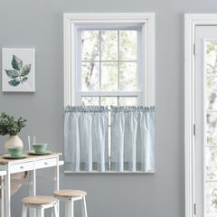 Plaza Stripe Tailored Tier Curtain Pair