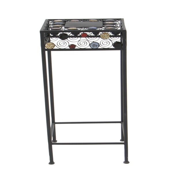 Set Of 3 Black Metal Traditional Plantstand, , alternate image number null
