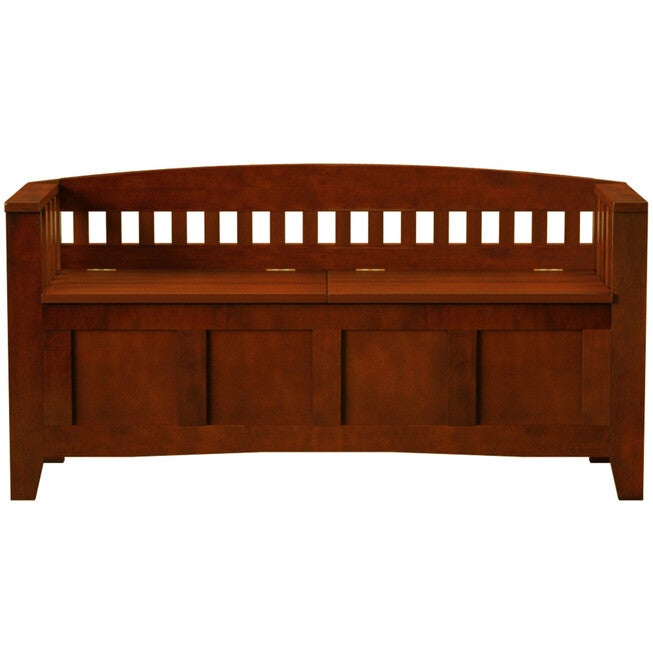 Split Seat Storage Bench, BROWN, hi-res image number 0