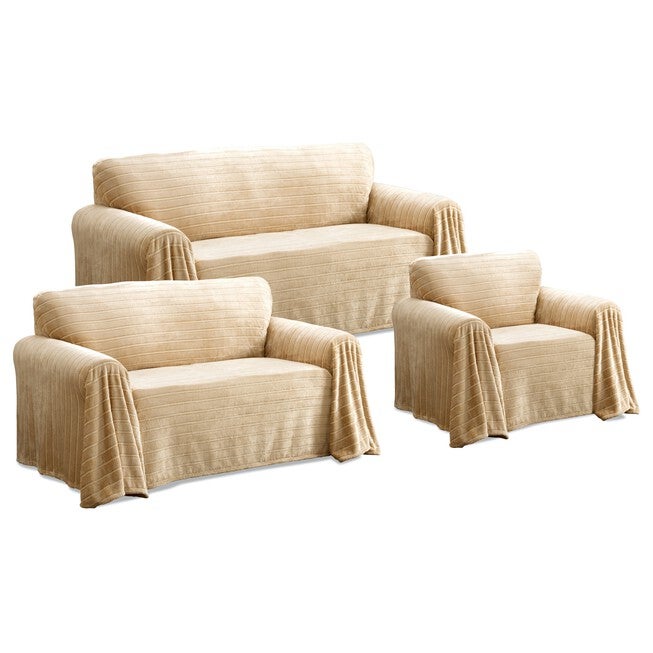 Nolan Plush Cozy Loveseat Throw Furniture Cover, , alternate image number 6