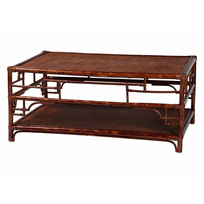 Sebalio Tortoise Natural Rattan Coffee Table, BROWN, alternate image number null