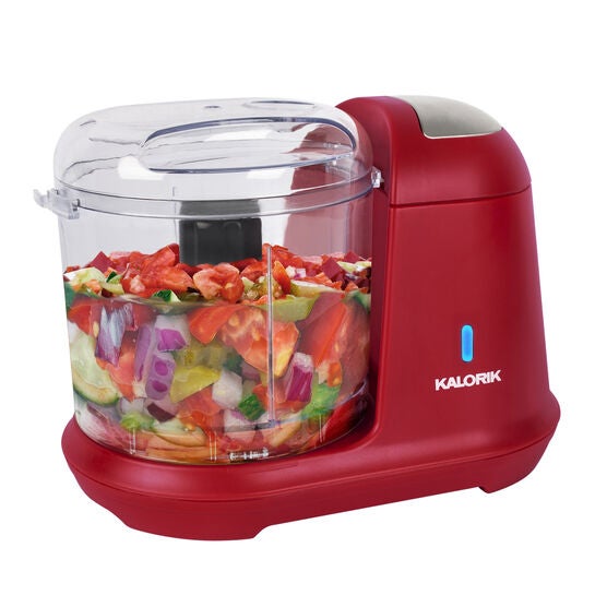 Kalorik 1.5 Cup Cordless Electric Food Chopper, Red, RED, hi-res image number null