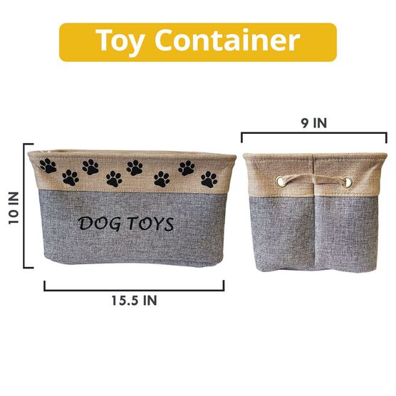 Collapsible Fabric Pet Dog Toy Storage Basket Bin, , alternate image number null
