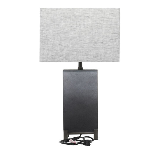 Grey Polystone Transitional Table Lamp, , on-hover image number null