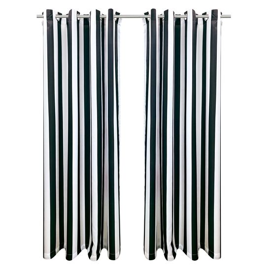 Outdoor Decor Seascapes Stripes Outdoor Grommet Curtain Panel Pair, , alternate image number null