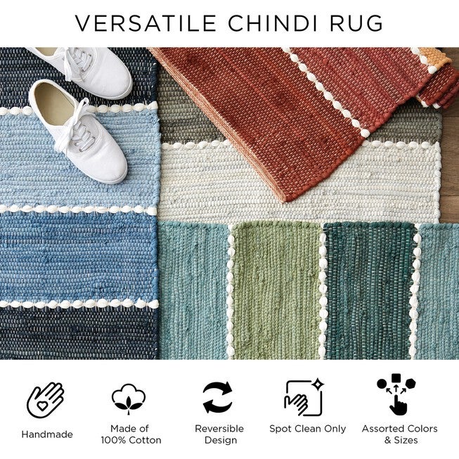 Multi Denim Rag Rug 2X3Ft, , alternate image number 4