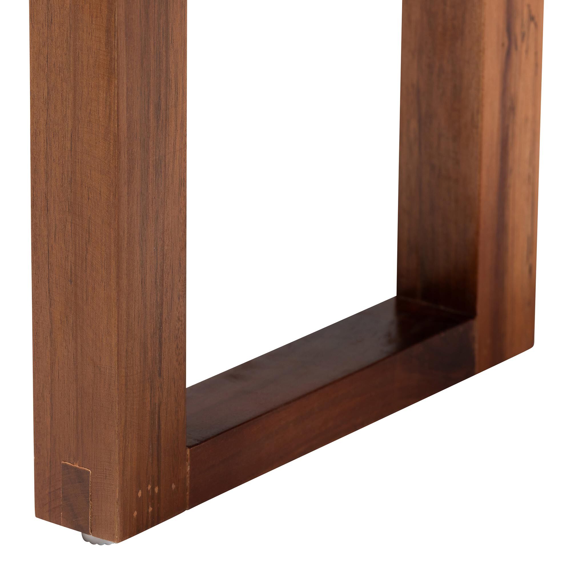 Jerilyn Modern Bohemian Two-Tone Navy Blue and Natura Brown Seagrass and Acacia Wood Accent Bench, BLUE, alternate image number 5