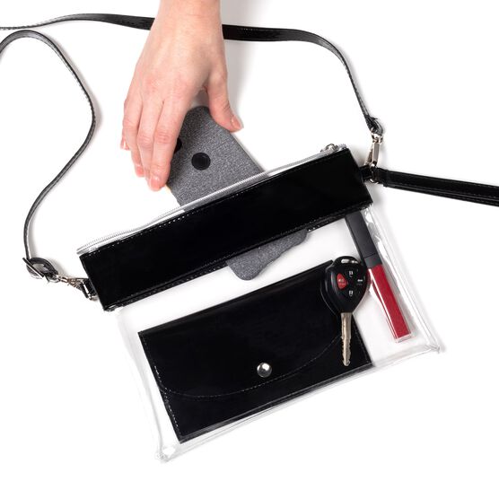 Convertible Bag Purse With Wallet, Clear/Red, , alternate image number null