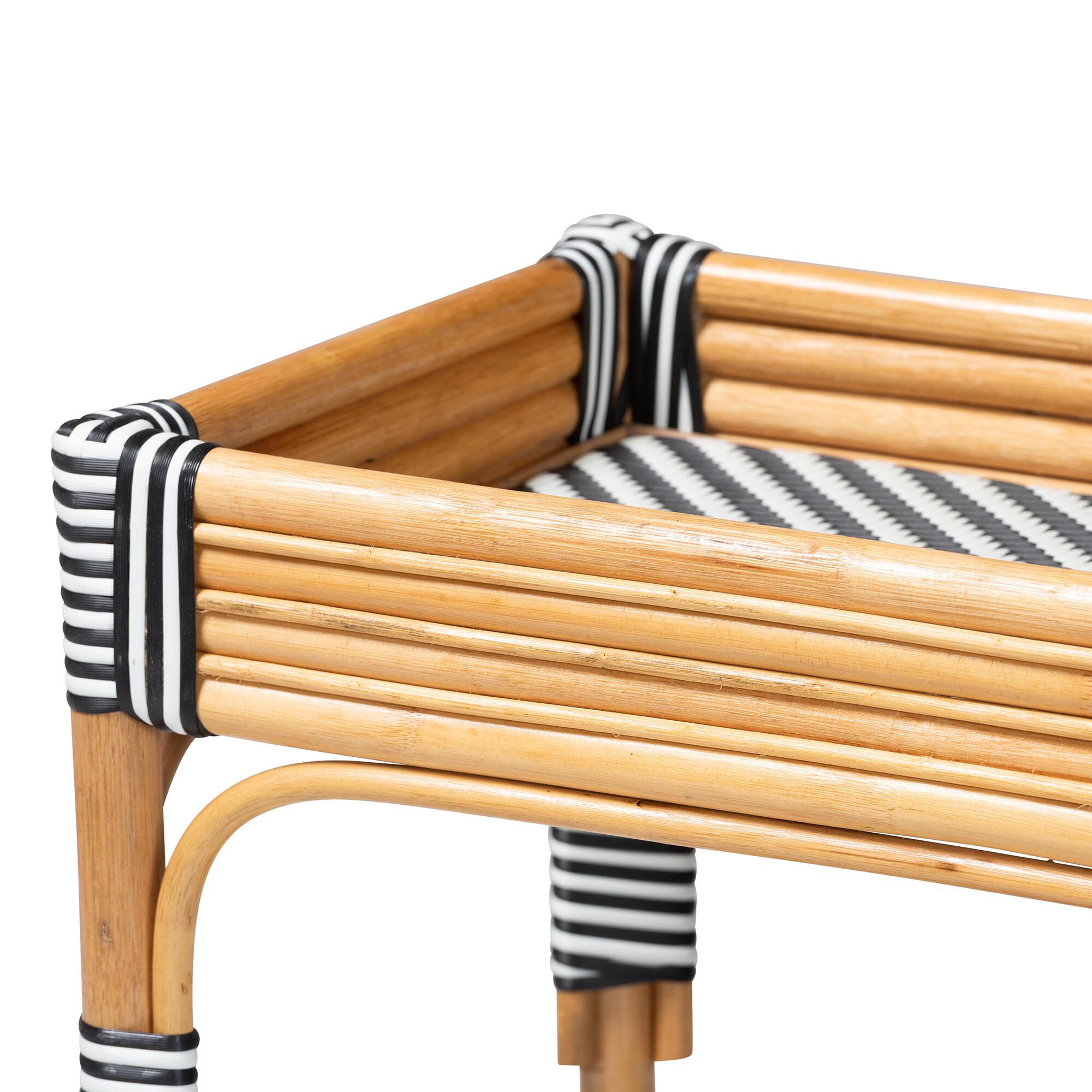 Carmine Natural Rattan Kitchen Cart, NATURAL, alternate image number 4