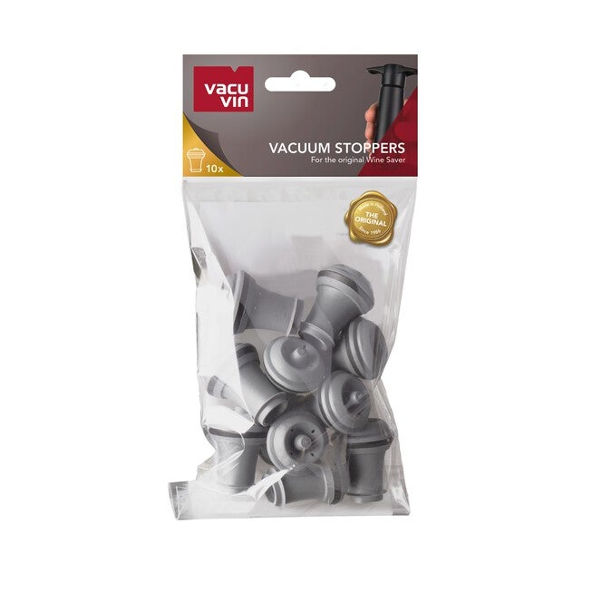 Vacuum Wine Stoppers, bag of 10, GREY, hi-res image number 0