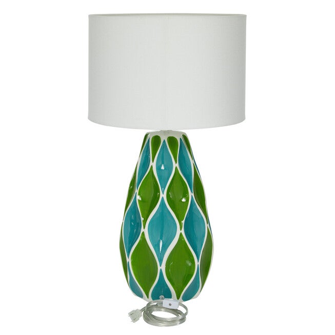 Green Stone Traditional Table Lamp, , on-hover image number 1