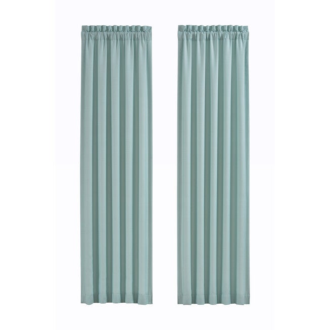 Water's Edge 84 Inch Window Panel Pair, AQUA, alternate image number 2