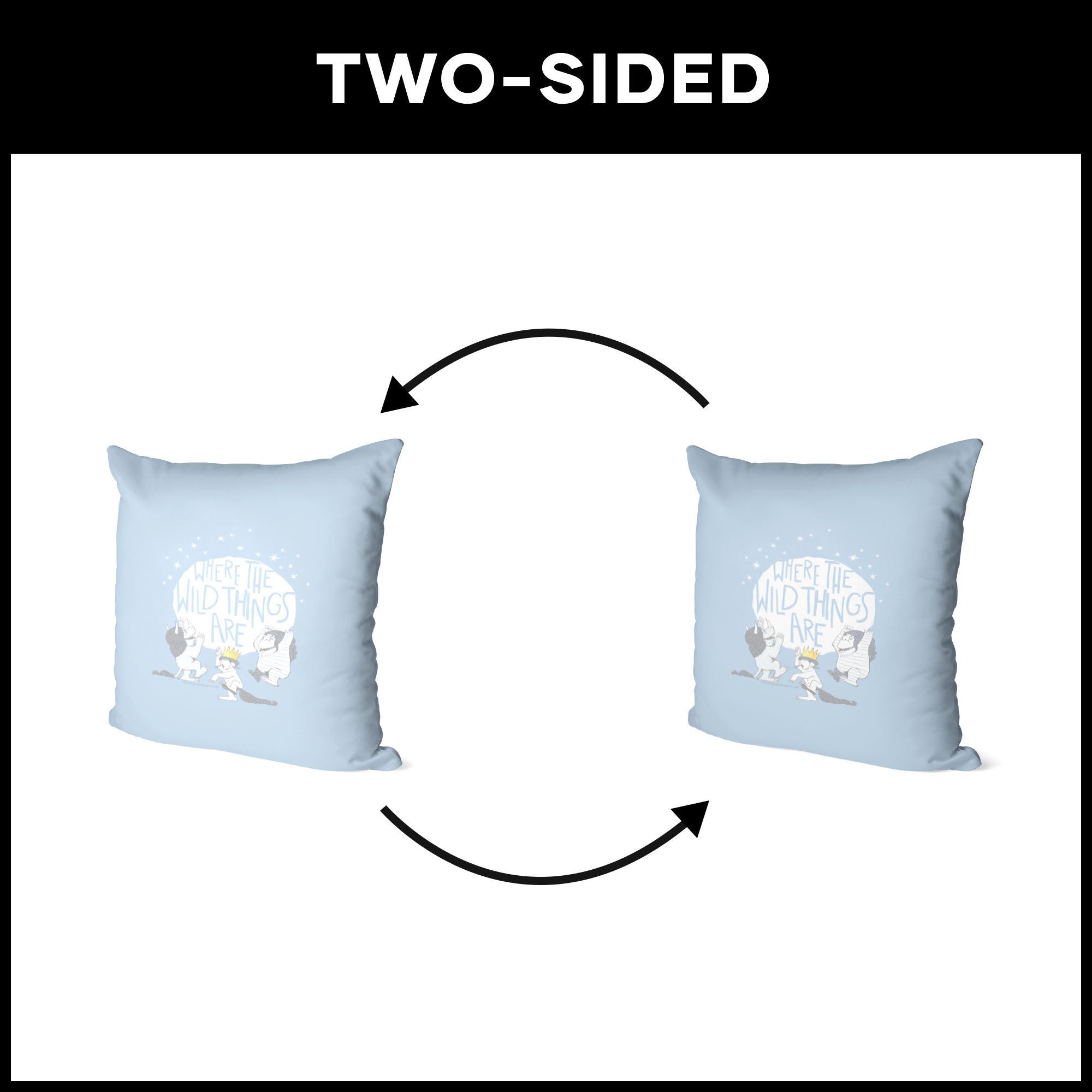 Warner Bros. Where the Wild Things Are Wild Things Throw Pillow 18X18 Inches, BLUE, alternate image number 5