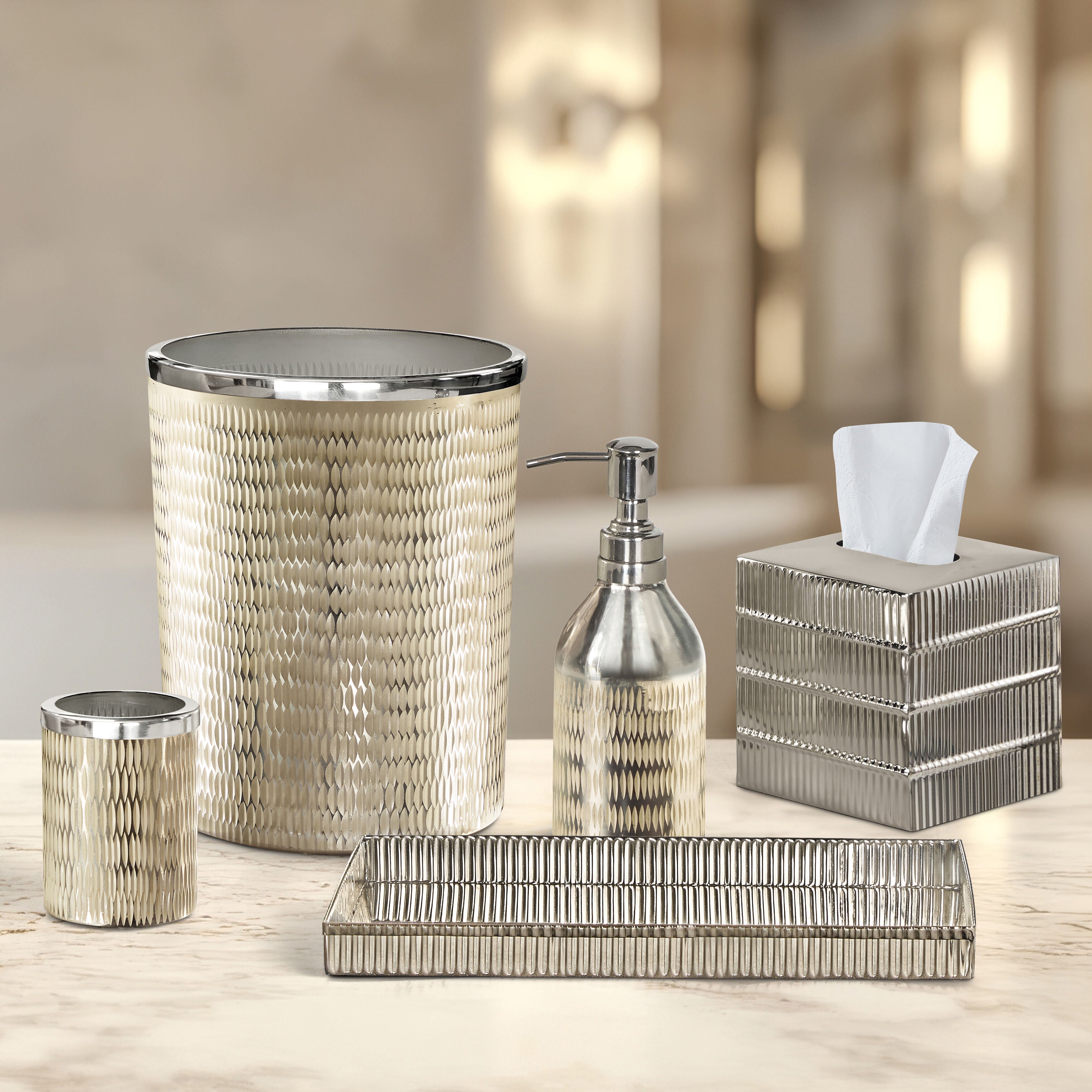 TANNA BATH ACCESSORIES TRAY, TURQUOISE, alternate image number 1