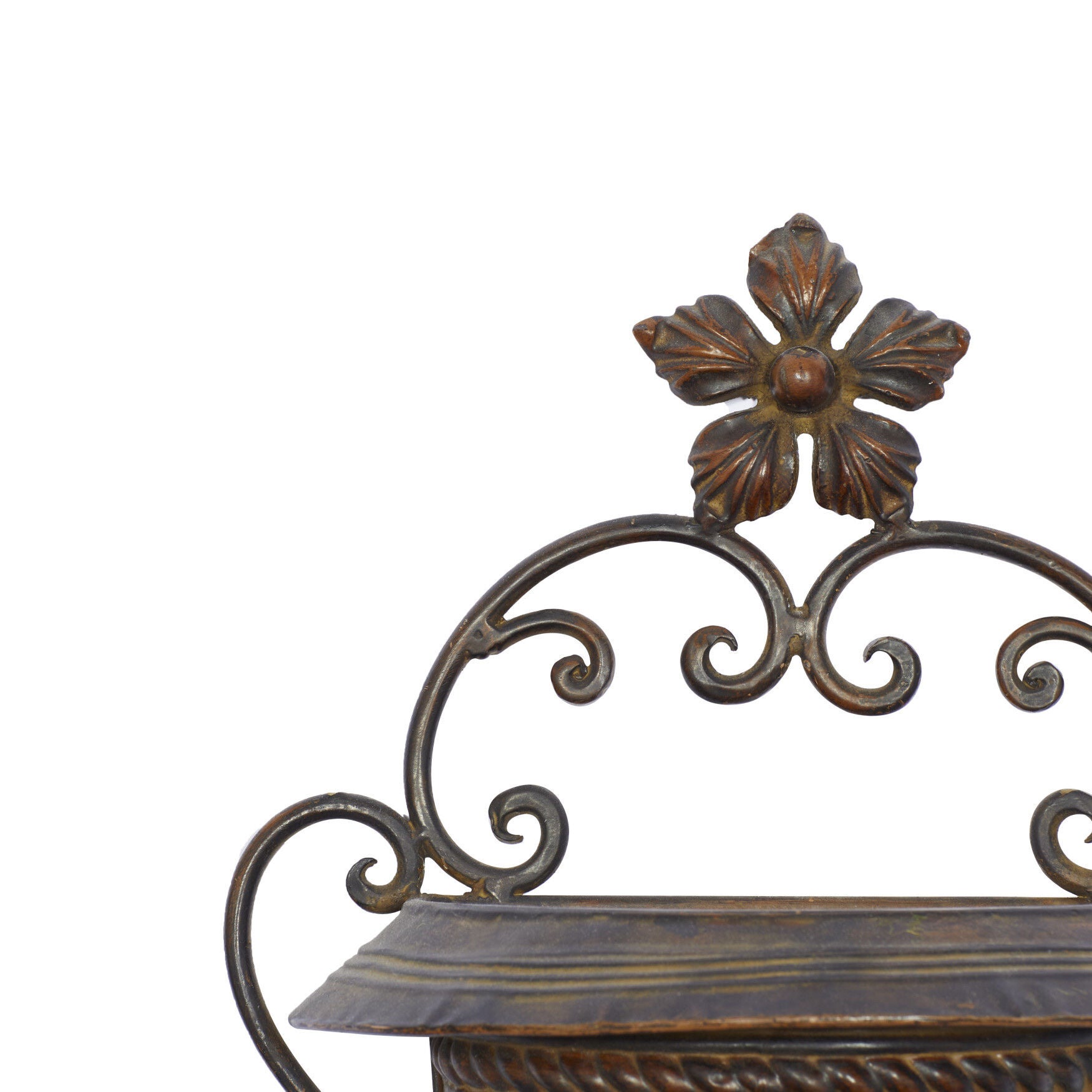 Dark Brown Iron Traditional Planter, , alternate image number 4