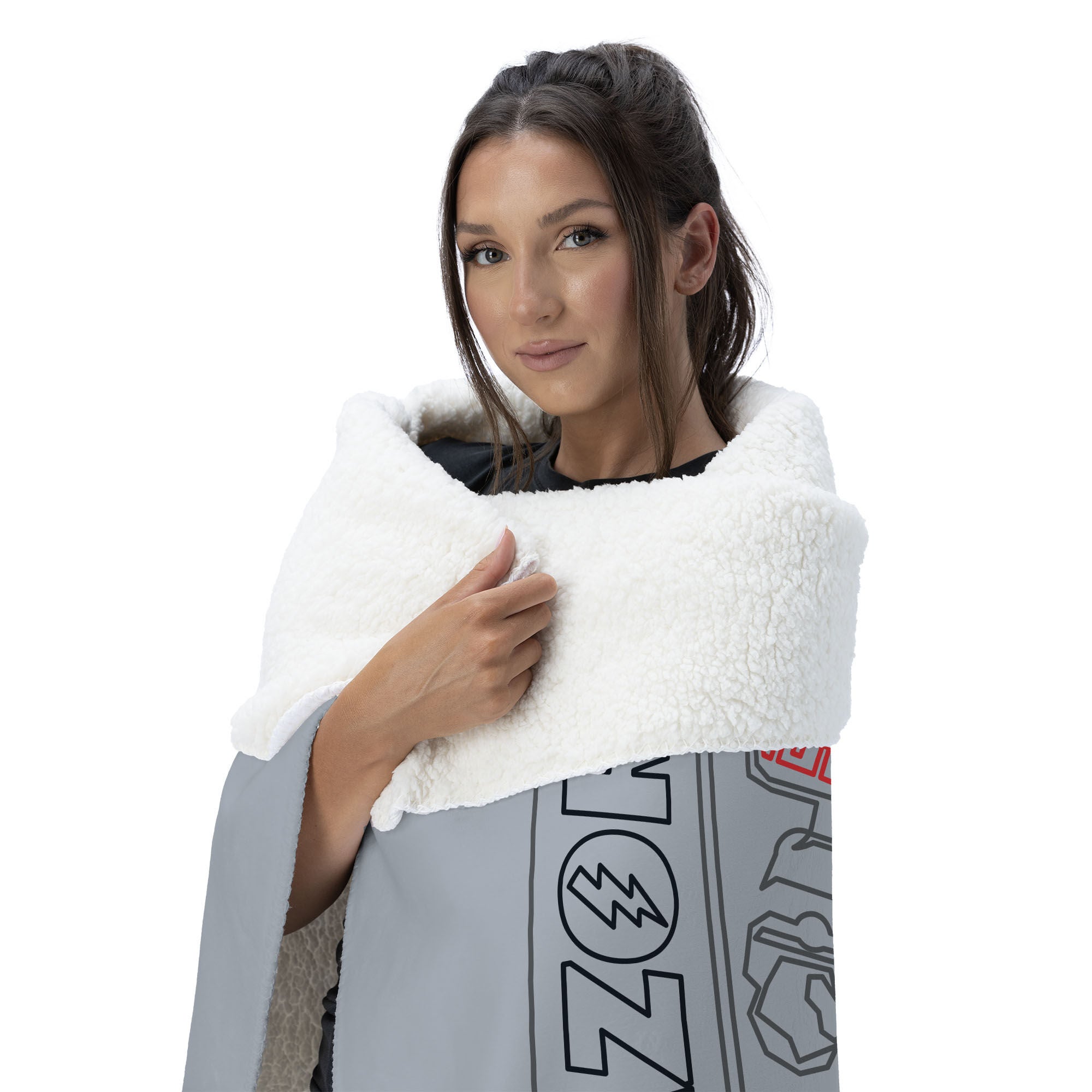 Hasbro Power Rangers Megazord Silk Touch Sherpa Throw Blanket 50X60 Inches, GRAY, alternate image number 2