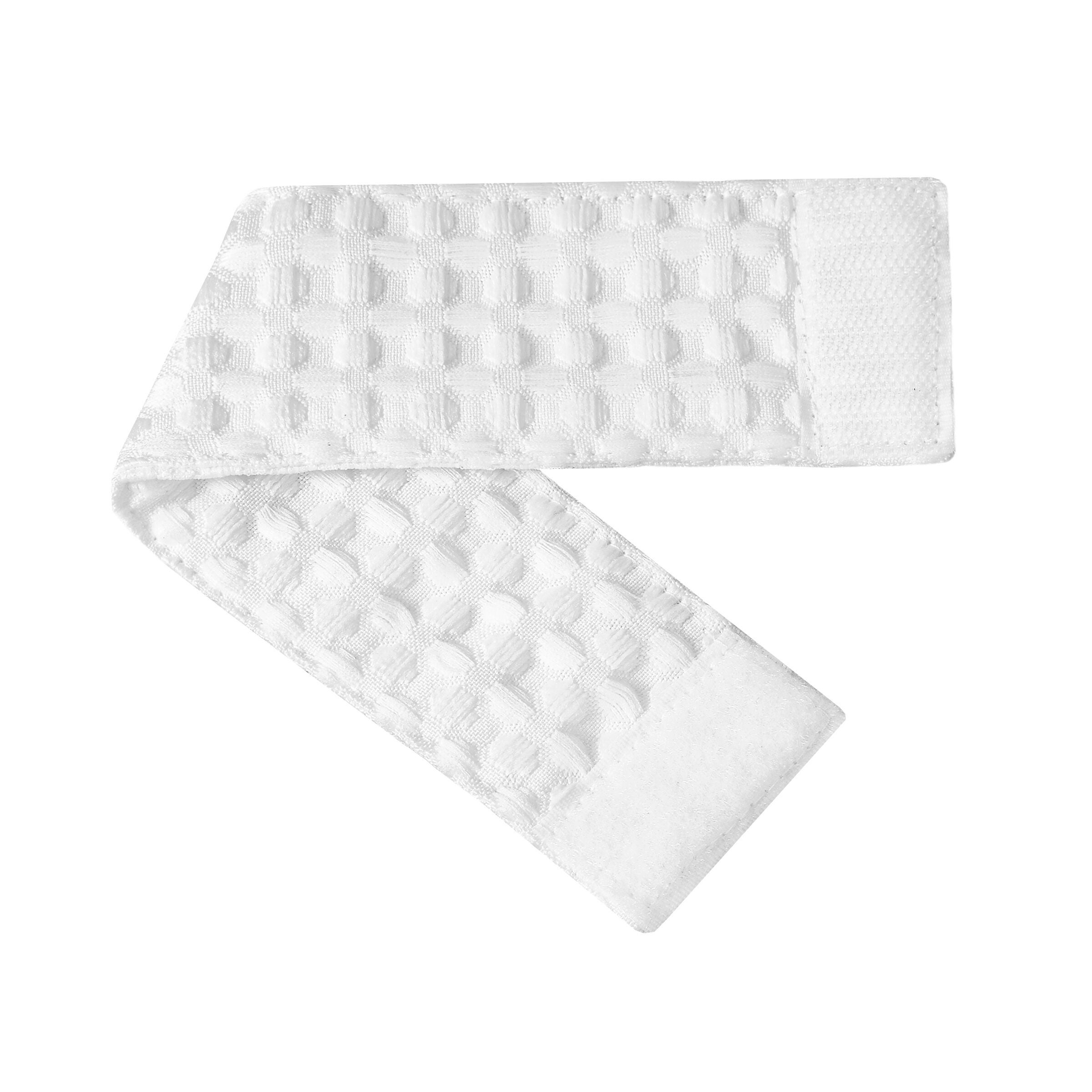 Allegra Waffle Texture Window Curtain Panel with Attached Valance, WHITE, alternate image number 2