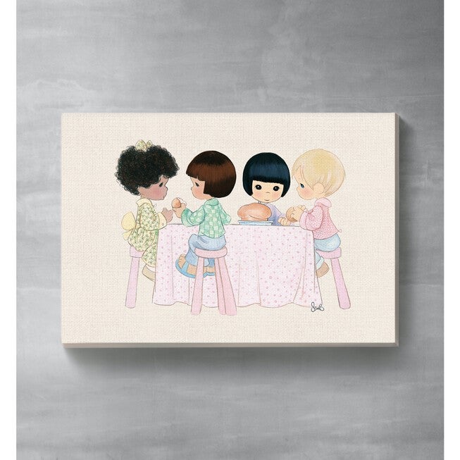 Friends Having Lunch Canvas Art, O, hi-res image number null