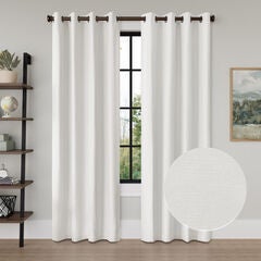 Linen Texture 100% Blackout Grommet Pair