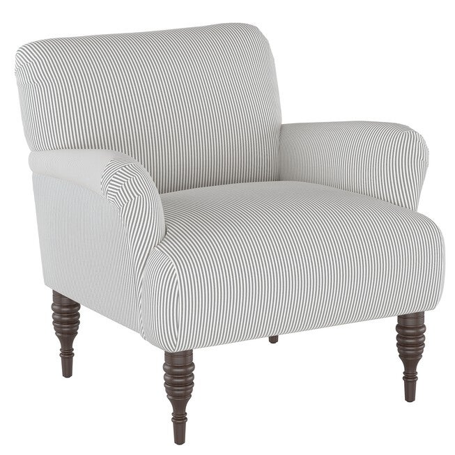 Stripe Arm Chair, OXFORD STRIPE CHARCOAL, hi-res image number null