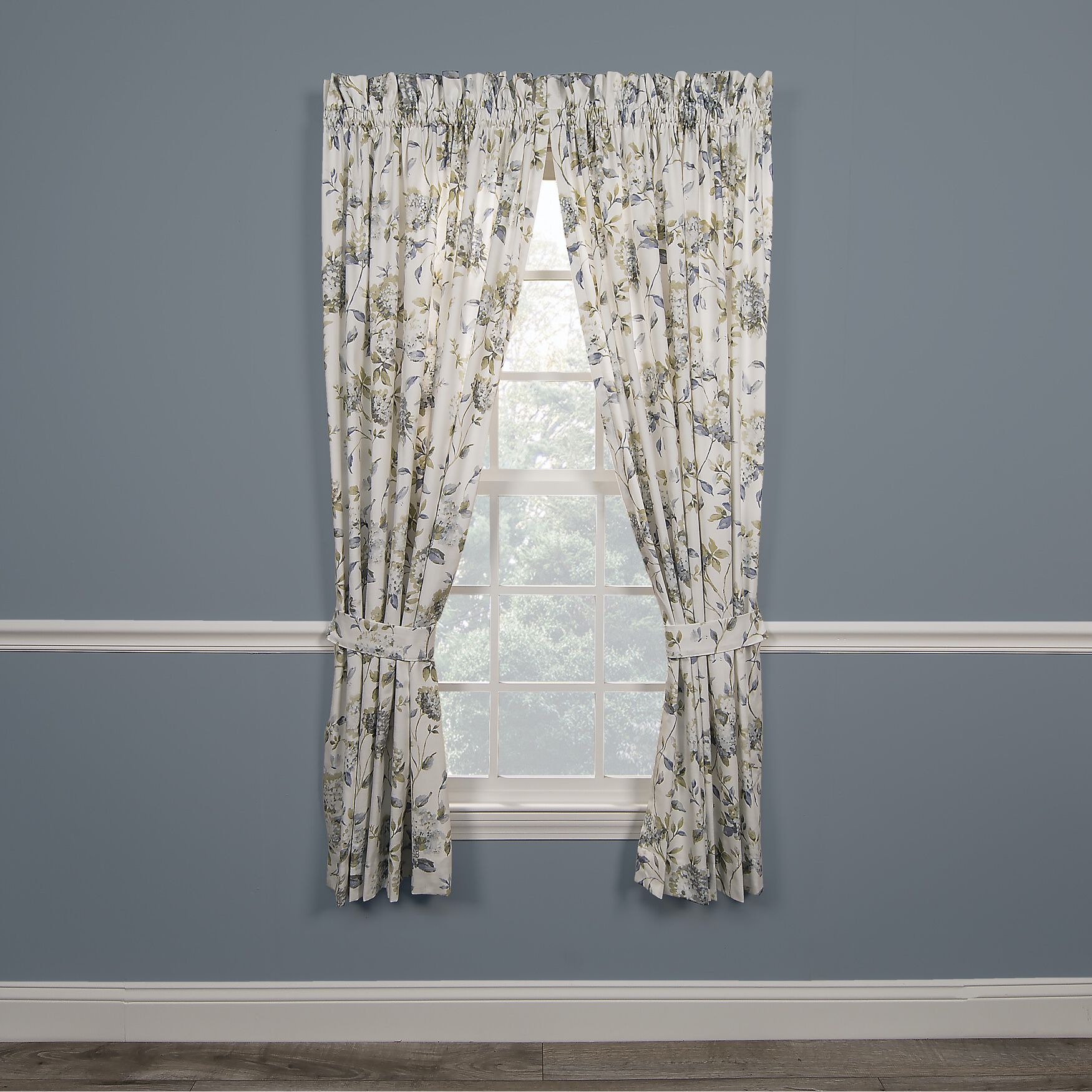 Abigail Tailored Curtain Pair With Tiebacks, PORCELAIN, hi-res image number 0