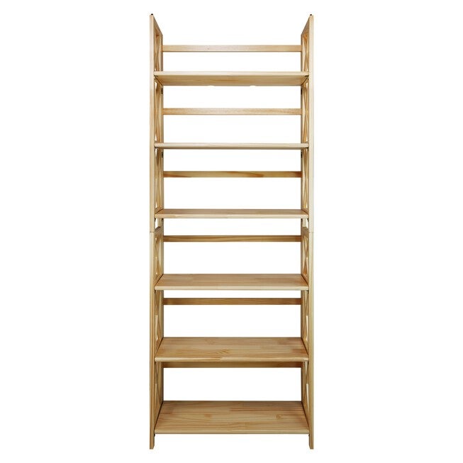 Montego 3-Shelf Folding Bookcase -Natural, , alternate image number 3