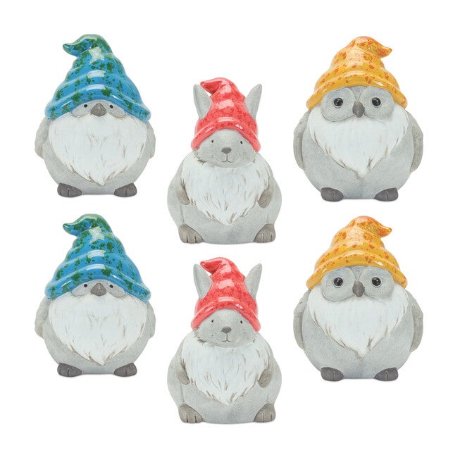 Whimsical Animal Gnome Garden Statue (Set Of 12), , alternate image number null