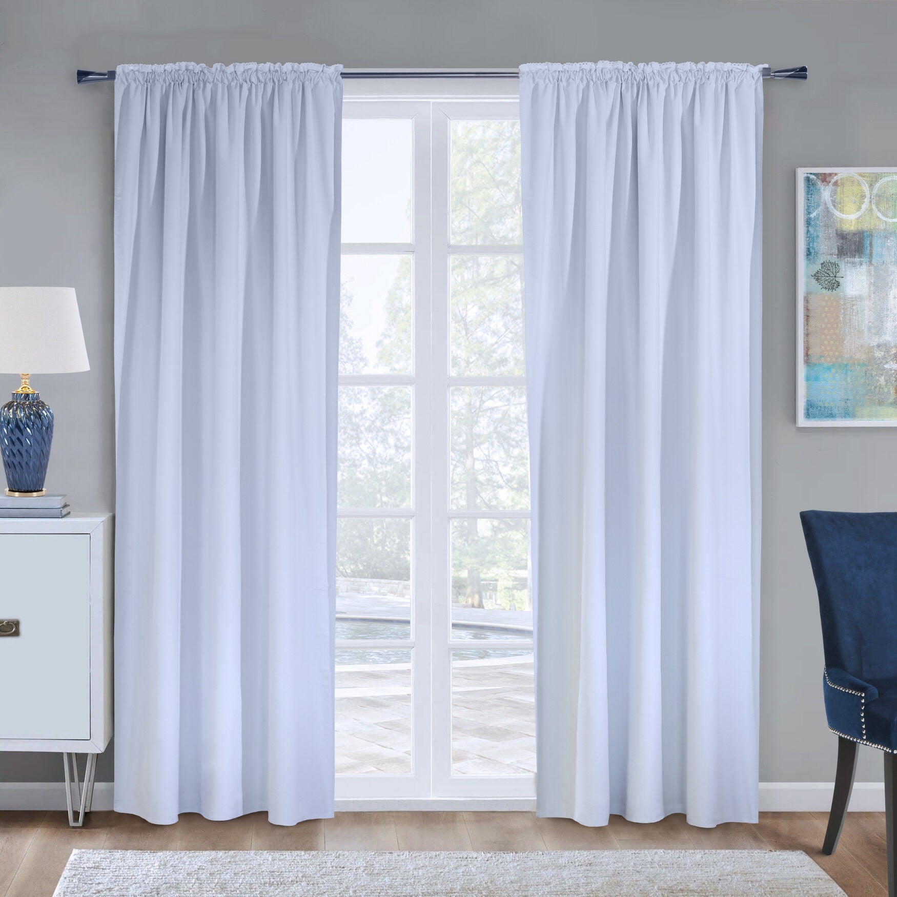 Ultimate Blackout Multi Header Curtain Liner, WHITE, hi-res image number 0