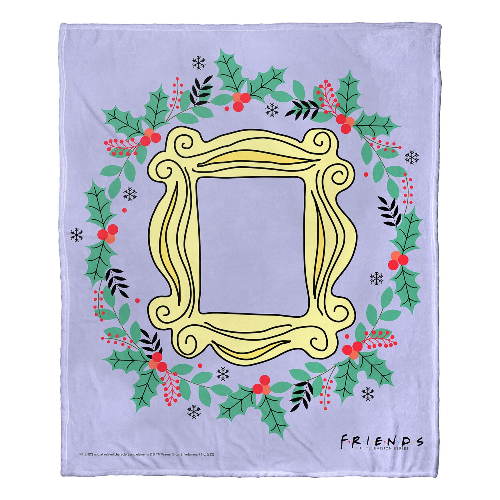 Wb Friends Wreath Silk Touch Throw Blanket, , on-hover image number 1