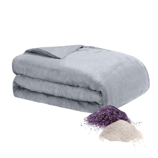 Crystal 15Lb Reversible Cooling Weighted 48X72 Blanket With Removable Cover Weighted Blanket & Cover, , alternate image number null