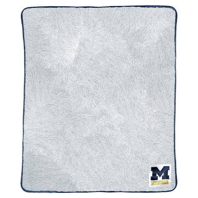 Michigan Patch Two Tone Sherpa Throw, MULTI, hi-res image number 0