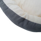GREY poly-cotton cozy round cat bed , 18 inch, , alternate image number null
