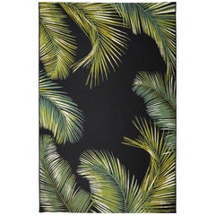 Liora Manne Marina Palm Border Indoor/Outdoor Area Rug Aqua 7
