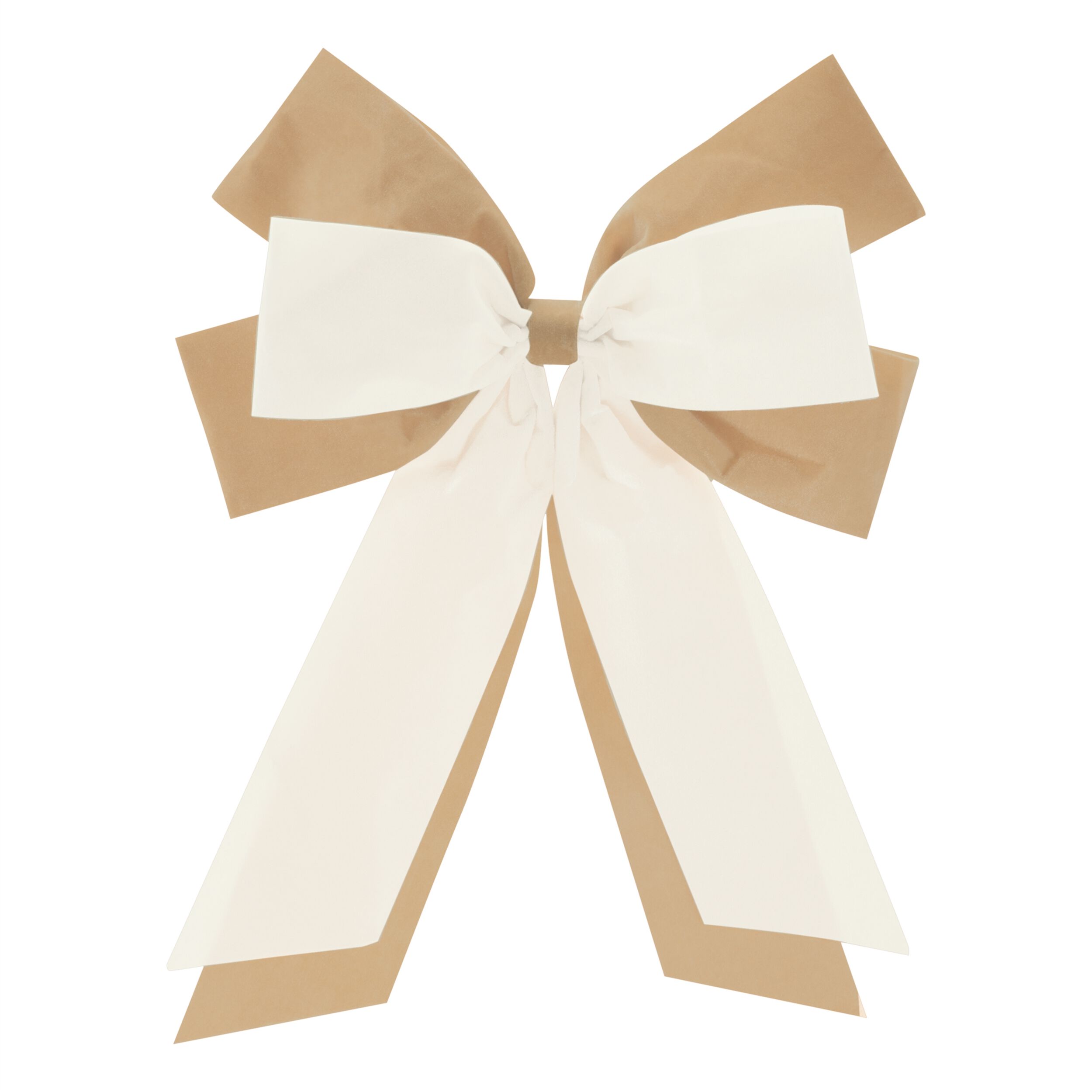 Double Bow Ornament (Set of 2), CREAM TAN, hi-res image number 0