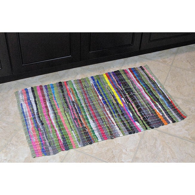 Multicolor Rag Rug 50X80 Cm Floor Coverings, , alternate image number 3
