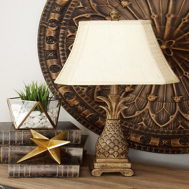 Set Of 2 Brown Polystone Tuscan Table Lamp, , alternate image number 12