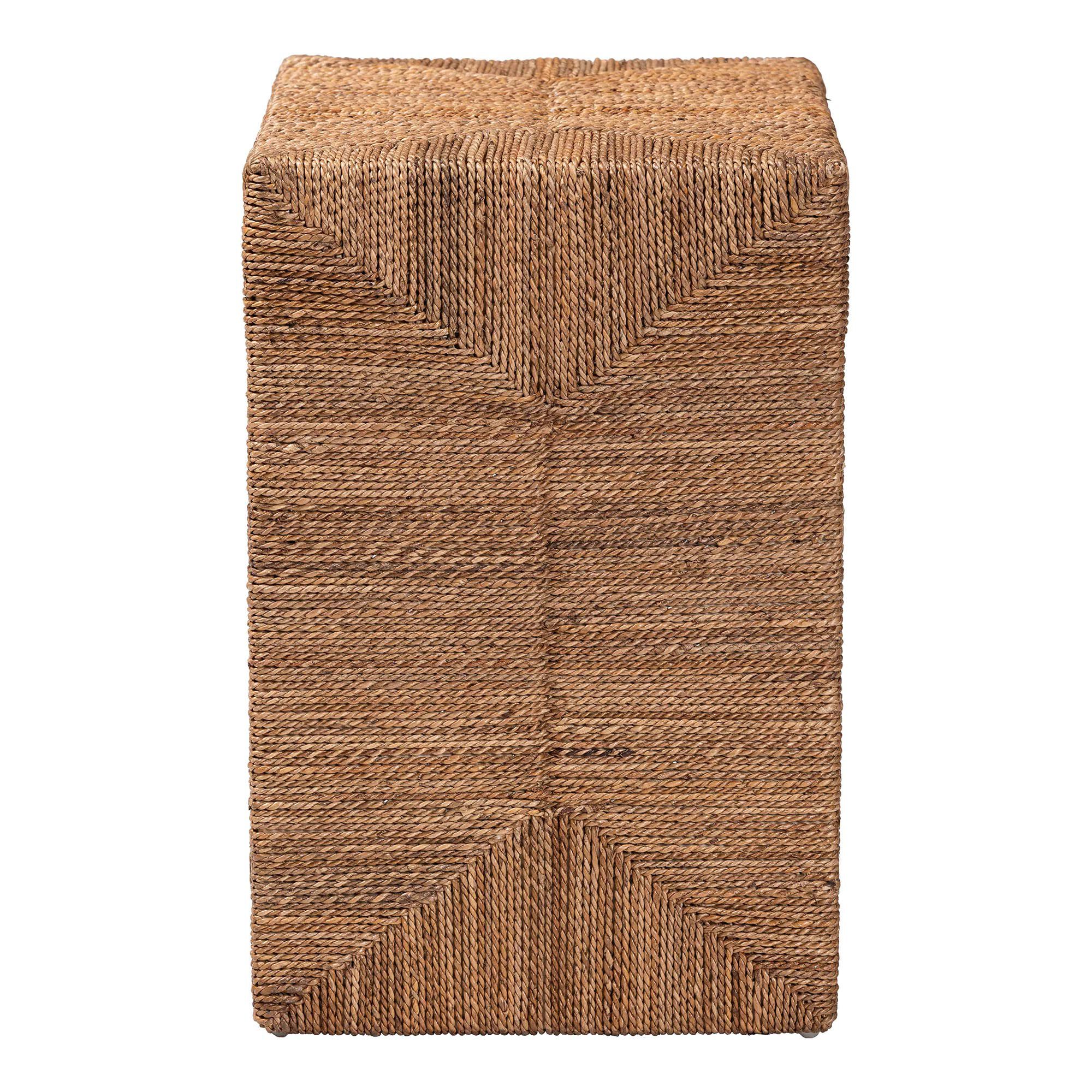 Liza Bohemian Natural Seagrass End Table, NATURAL, alternate image number 3