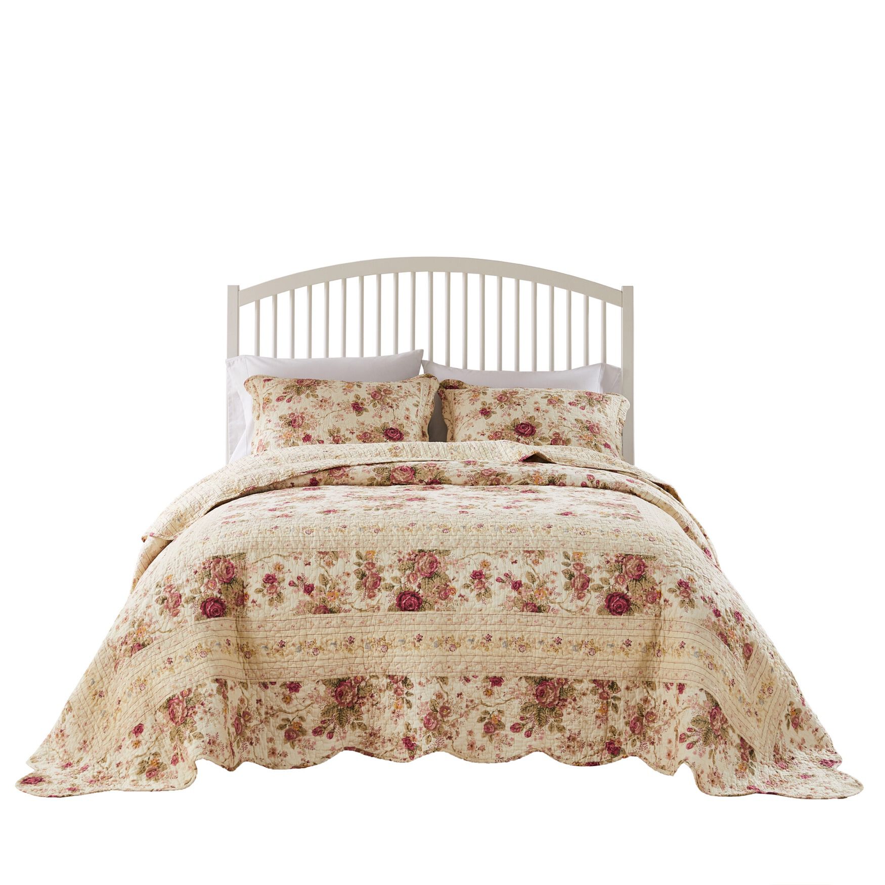 Antique Rose 100% Cotton Bedspread Set, , alternate image number 5