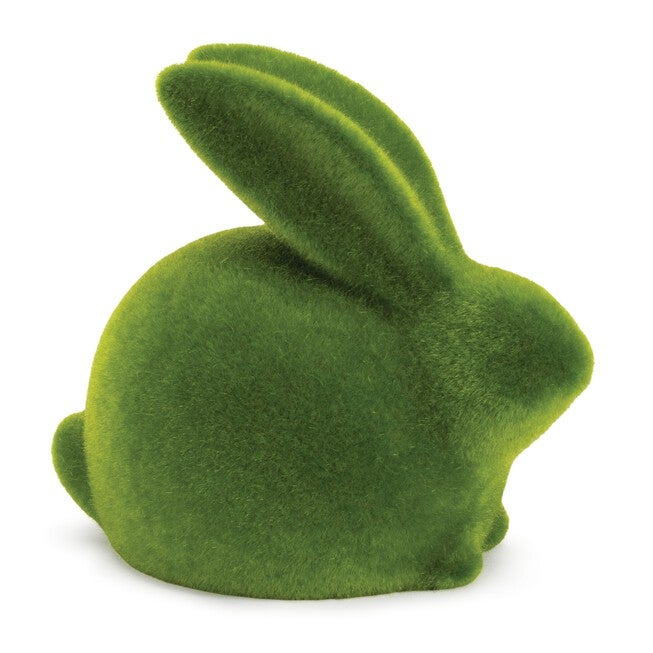 Mossy Terra Cotta Rabbit Figurine (Set of 2), GREEN, alternate image number null