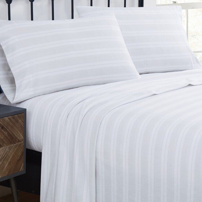 Bryce Stripe Flannel Sheet Set, , alternate image number 2
