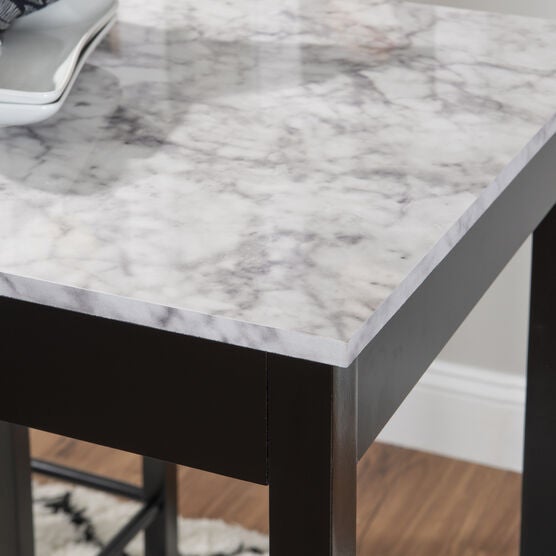 3 Pc Tavern Set With Faux Marble Top, , alternate image number null